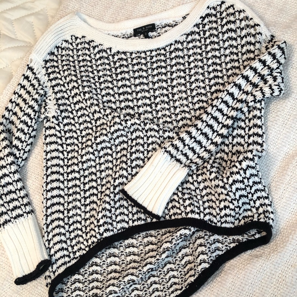 New Rag & bone boatneck cotton sweater